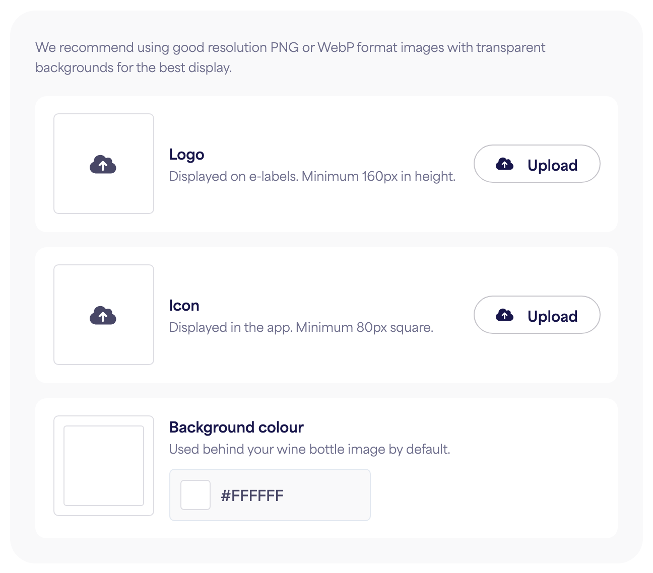 The Branding section of the brand Settings panel